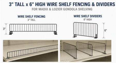 Convenience Store Shelf Dividers