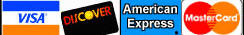 We Accept Credit Cards and Checks